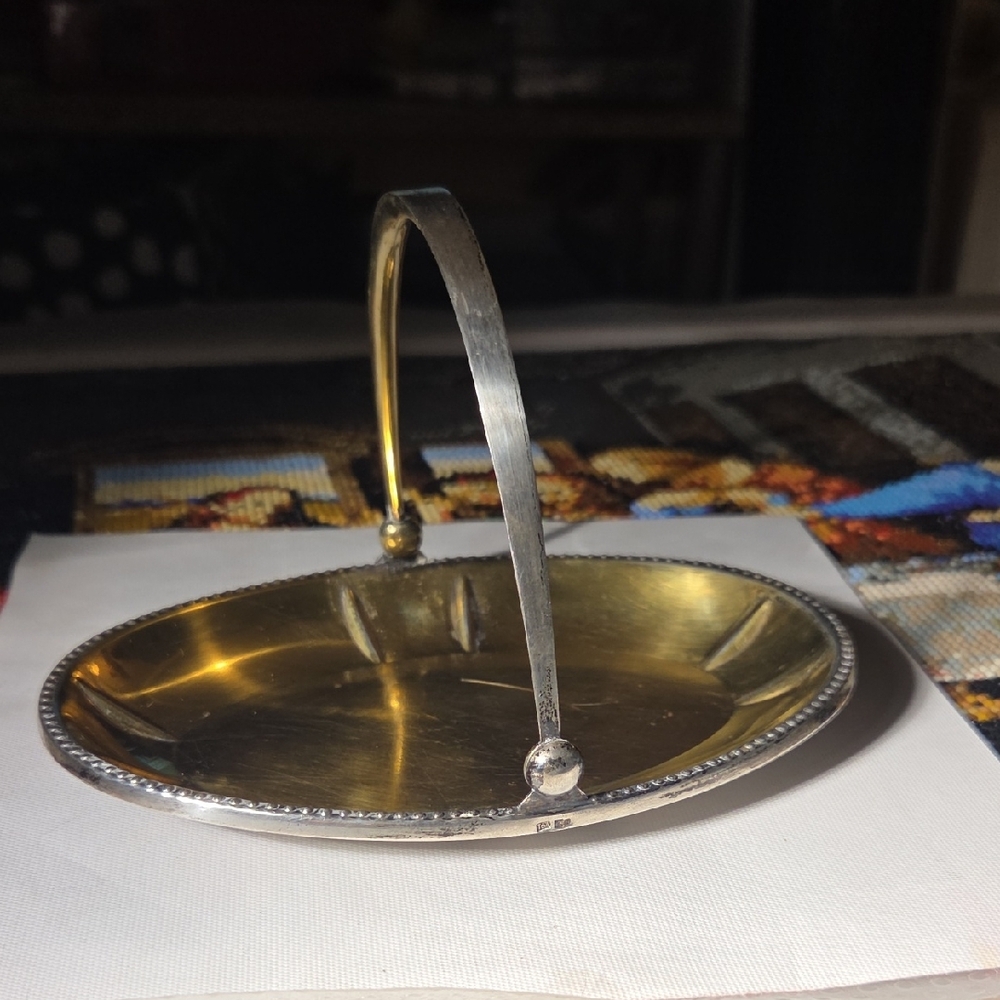 Elegant Gold and Silver Decorative Tray